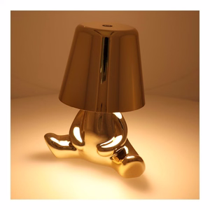 Galda lampa pie gultas GOLD MAN Art Deco sēdoša (versija 7) MLTL