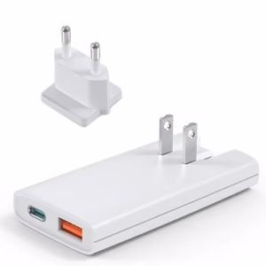 Choetech PD6011 65W GaN Ultra USB-C + USB-A Wall Charger - White