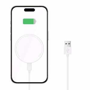 Tech-Protect QI15W-A33 indukcijas lādētājs ar MagSafe un statīvu ar USB-A / USB-C kabeli - balts