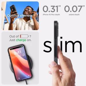 Spigen Ultra Hybrid MagSafe Zero One apvalks iPhone 16 – tumši pelēka