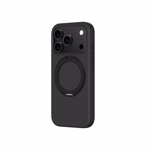 AmazingThing Cloudie viedtālruņa apvalks iPhone 17 Pro ar statīvu – melns