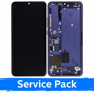 LCD дисплей совместимый с Xiaomi Mi Note 10 (Note 10 Pro / Note 10 Lite) с рамкой / Nebula Purple / (Service Pack)
