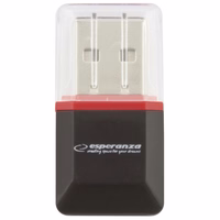 Esperanza EA134K card reader melns,sudraba,caurspīdīgs USB 2.0