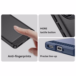 Чехол Carbon Case для Realme 10 Pro+ гибкий силиконовый под карбон чёрный