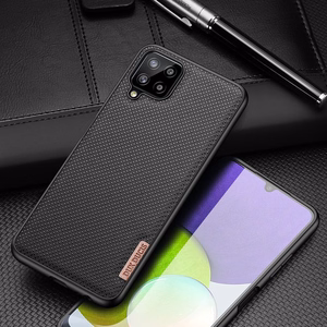 Dux Ducis Fino apvalks pārklāts ar neilona materiālu Samsung Galaxy A22 4G zaļš