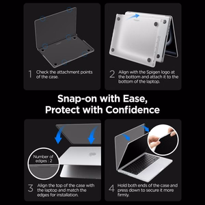 Spigen AirSkin aizsargapvalks MacBook Pro 14" 2021 / 2023 / 2024 / 2025 / 2026 – daļēji caurspīdīgs
