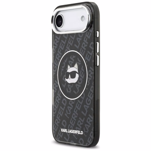 Karl Lagerfeld IML Choupette galvas logotipa magnētiskais iPhone Air apvalks - melns