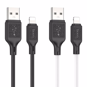 Kabelis USB-A uz Lightning Hoco 2,4A 1 m X90 balts