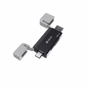 Devia card reader 2in1 EL239 USB/USB-C 2.0 black