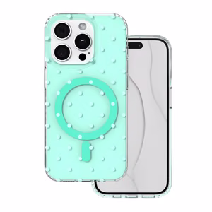 Bubble Dots Mag maciņš, paredzēts iphone 15 Pro 6,1", zaļš