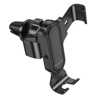 Auto tālruņa turētājs Borofone BH74 izmantošanai uz ventilācijas restēm, melns