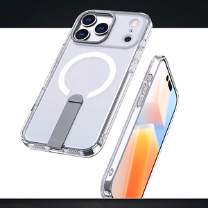 Hybrid Armor X maciņš Samsung Galaxy S25 FE ar statīvu, saderīgs ar MagSafe, caurspīdīgs