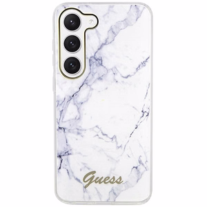 Guess GUHCS23MPCUMAH S23+ S916 balts/balts cietais apvalks Marble