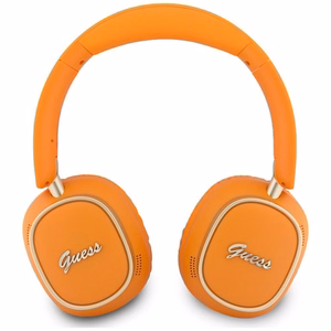 Bezvadu austiņas Guess ENC Rectangle Metal Script, oranžas