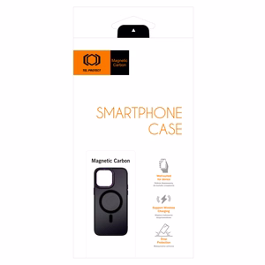 Tel Protect Magnetic Carbon maciņš iPhone 13 Pro melns-oranžs