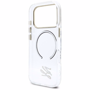 Karl Lagerfeld IML KL Script Logo MagSafe Case for iPhone 17 Pro Max - Clear