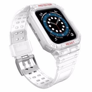 Protect Strap Ремешок для Apple Watch 38/40/41mm с бронированным чехлом - прозрачный