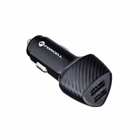 FORCELL F-ENERGY Carbon CC50-2A automašīnas lādētājs 2 x USB A QC3.0 3A 36W melns