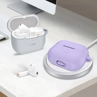 Tech-Protect silikona apvalks ar āķi Samsung Galaxy Buds 3 / 3 FE / 3 Pro austiņām - violets