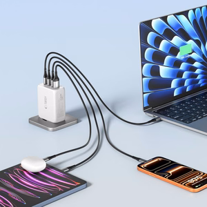 Tech-Protect NC200W-GaN 4 portu 200 W sienas lādētājs - balts