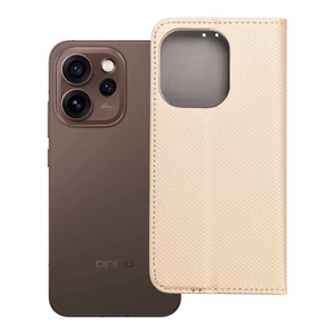 Atlokāms maciņš Oppo Reno 15 PRO 5G Smart Case Book zeltains
