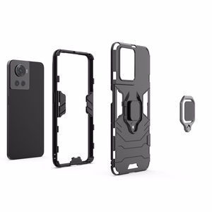 Ring Armor bruņots hibrīda apvalks ar magnētisko turētāju OnePlus Ace Melns