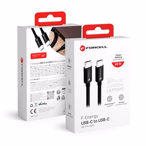Кабель USB C to USB C Forcell F-Energy QC4.0 PD 3A 60W 1,5 m C338 чёрный