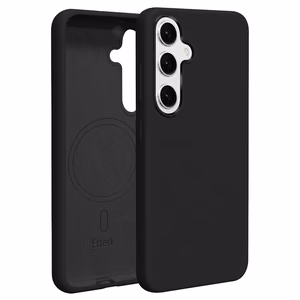 Etteri Silicone Mag case for Samsung Galaxy S25 black