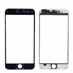 LCD ekrāna stikls Apple iPhone 6 Plus ar rāmi un OCA melns V3