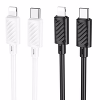 Kabelis USB C uz Lightning Hoco PD 27W 2 m X88 melns