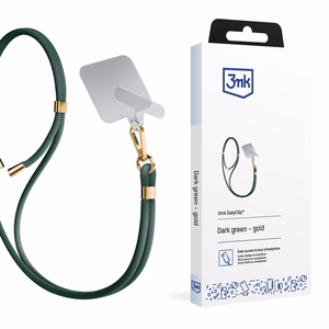 3mk EasyClip tālruņa aukliņa, tumši zaļa (zelta krāsas furnitūra)