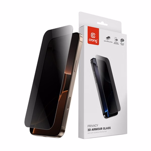 Crong Privacy 3D Armor Glass rūdīts ekrāna aizsargstikls ar privātuma filtru iPhone 17 Pro Max un iPhone 16 Pro Max tālruņiem