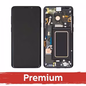 LCD displejs saderīgs ar Samsung G965 S9 Plus ar rāmi / Midnight Black / OEM