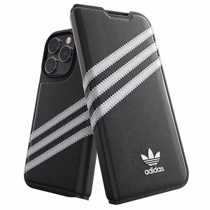 Adidas OR Viedtālruņa apvalks Booklet PU iPhone 14 Pro melns/balts 50196
