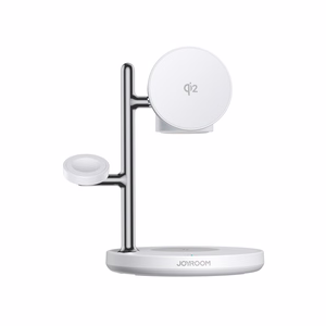 Joyroom JR-W23 Qi2 4-in-1 galda lādētājs ar iebūvētu induktīvo naktslampu - balts