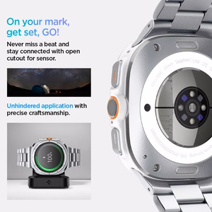 Spigen Modern Fit Band metāla siksniņa Samsung Galaxy Watch Ultra 47 mm, sudraba krāsā