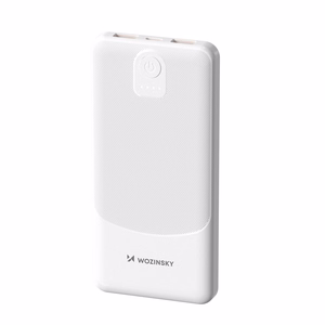 Wozinsky Wpower WPBBK-3 10000 mAh 10W ārējais akumulators, 2x USB-A 2A, balts