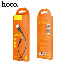 USB kabelis Hoco X25 microUSB 1.0m melns