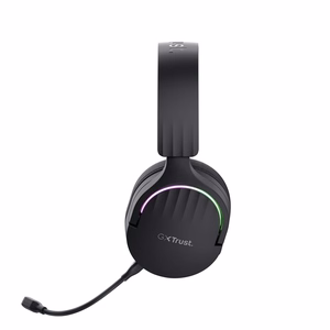 Trust GXT 491 Fayzo Austiņas ar mikrofonu vadu un bezvadu galvasspiede spēlēm USB Type-C Bluetooth melnas