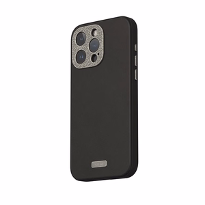 Moshi Napa MagSafe augstākās kvalitātes vegānās ādas vāciņš ierīcei iPhone 15 Pro Max, “Midnight Black” krāsā