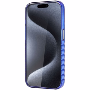 Audi IML Magnētiskais apvalks viedtālrunim iPhone 15 Pro ar lielu logotipu - zils
