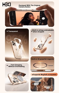 Caurspīdīgs MagSafe cieto disku futrālis Apple iPhone 16 Pro Max