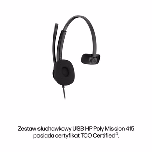 HP Poly Mission 415 USB vadu austiņas ar mikrofonu