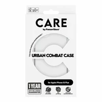 CARE by PanzerGlass Urban Combat viedtālruņa apvalks iPhone 15 Plus - caurspīdīgs