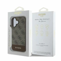 Guess 4G Bottom Stripe viedtālruņa apvalks iPhone 16 - brūns