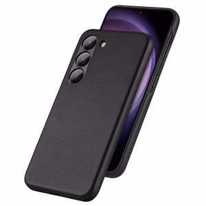 Dux Ducis Grit viedtālruņa apvalks Samsung Galaxy S23+ elegants apvalks no mākslīgās ādas melna