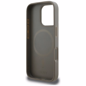 DKNY rūtainā raksta magnētiskais MagSafe apvalks iPhone 16 Pro Max - bēšs