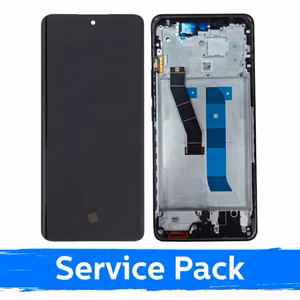 ЖК-дисплей, совместимый с Xiaomi Redmi Note 15 4G (версия для ЕС), черный с рамкой (комплект для ремонта)