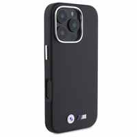 BMW M gluds pilnībā apvilkts metāla magnētiskais viedtālruņa apvalks iPhone 16 Pro - melns