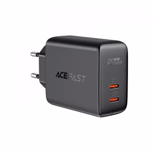 Acefast зарядное устройство 2x USB Type C 40W, PPS, PD, QC 3.0, AFC, FCP чёрное (A9 black)